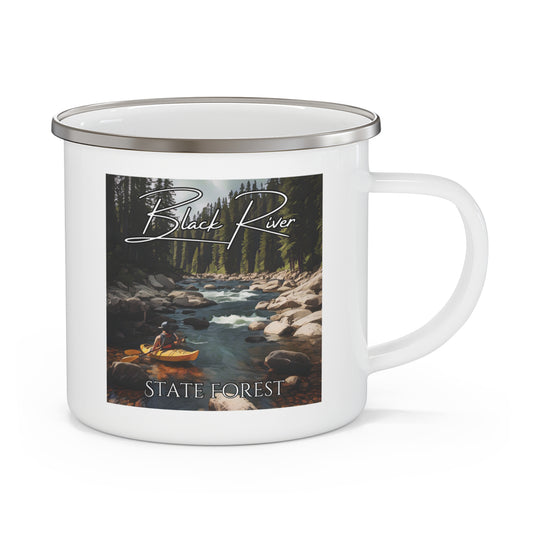 Black River State Forest Enamel Camping Mug