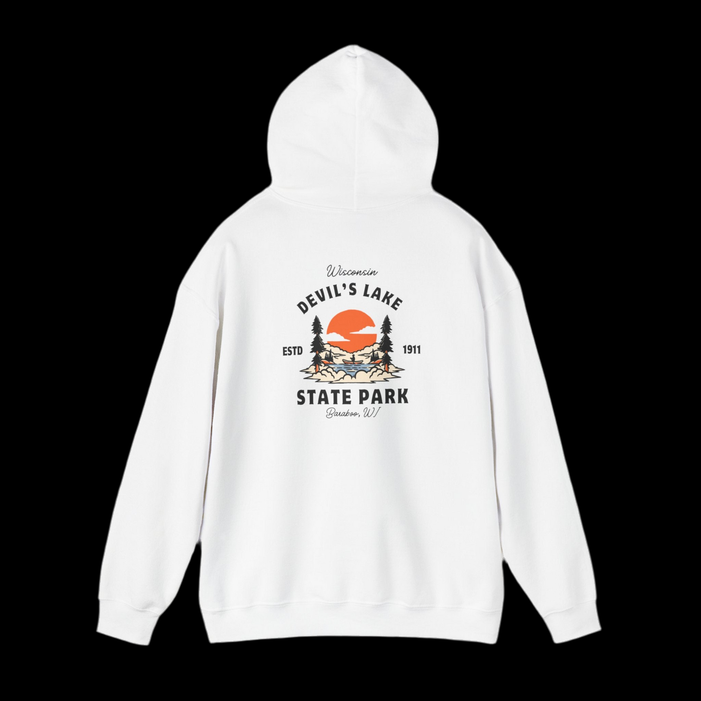 Devil’s Lake Unisex Hooded Sweatshirt back